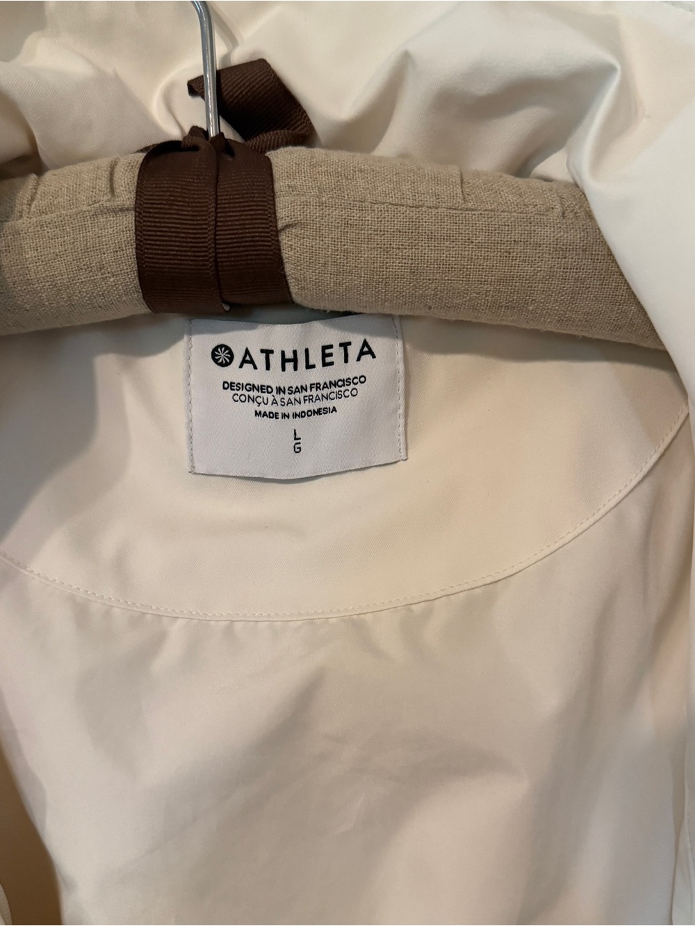Athleta Women's RainOut Sutro Trench Ivory Size Large - Picture 8 of 9
